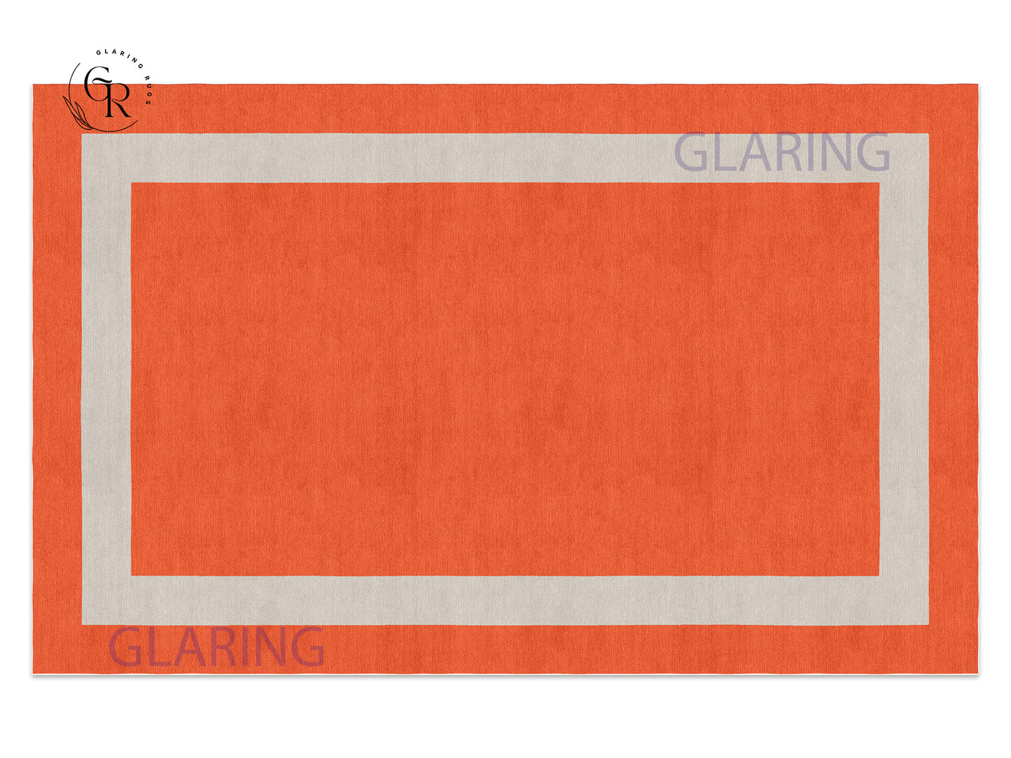 Handmade Hand-Tufted Modern Rug | Double Border Rug in Red