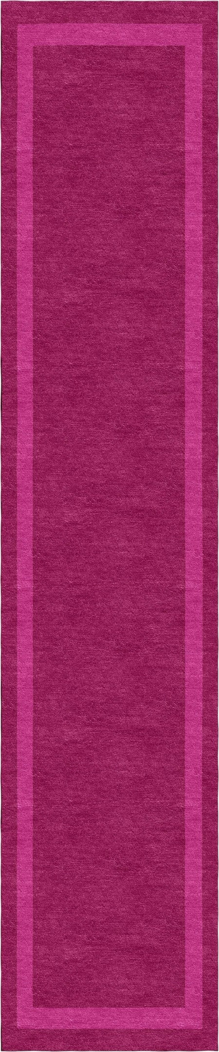 Handmade Hand-Tufted Modern Rug | Double Border Rug in Pink
