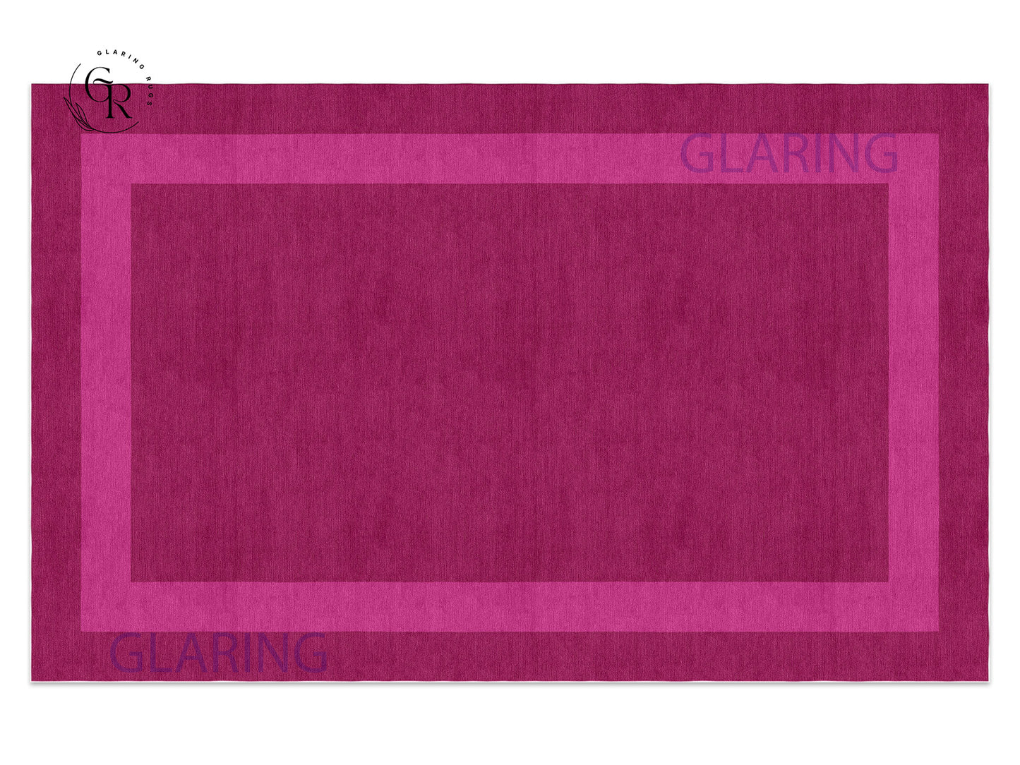 Handmade Hand-Tufted Modern Rug | Double Border Rug in Pink