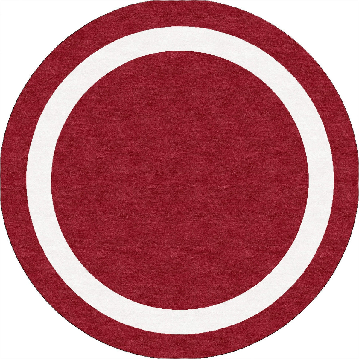 Handmade Hand-Tufted Modern Rug | Double Border Rug in Red