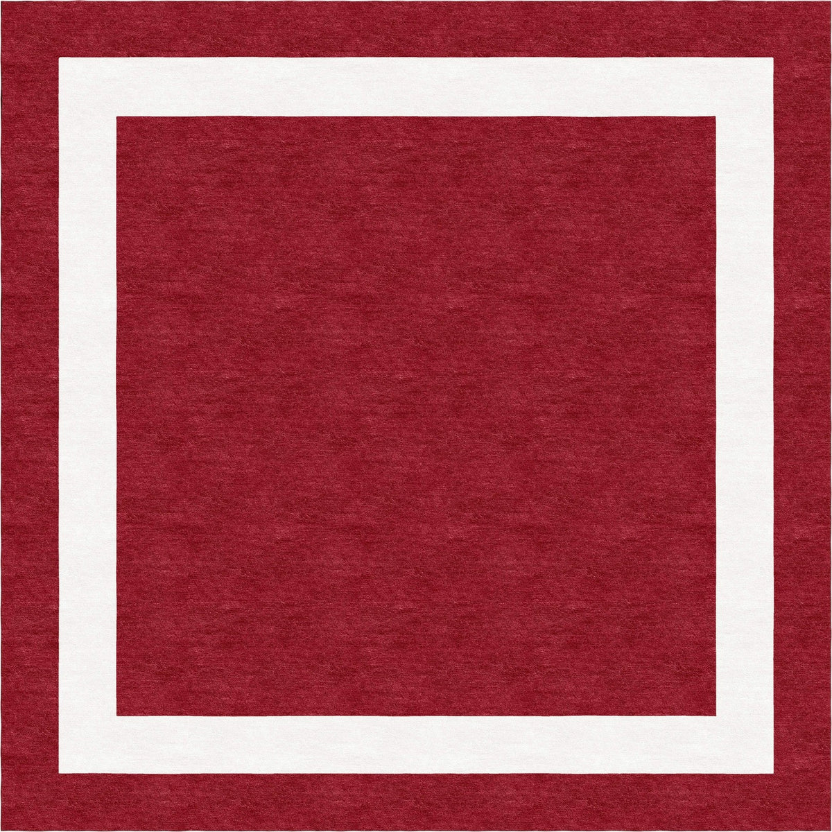 Handmade Hand-Tufted Modern Rug | Double Border Rug in Red