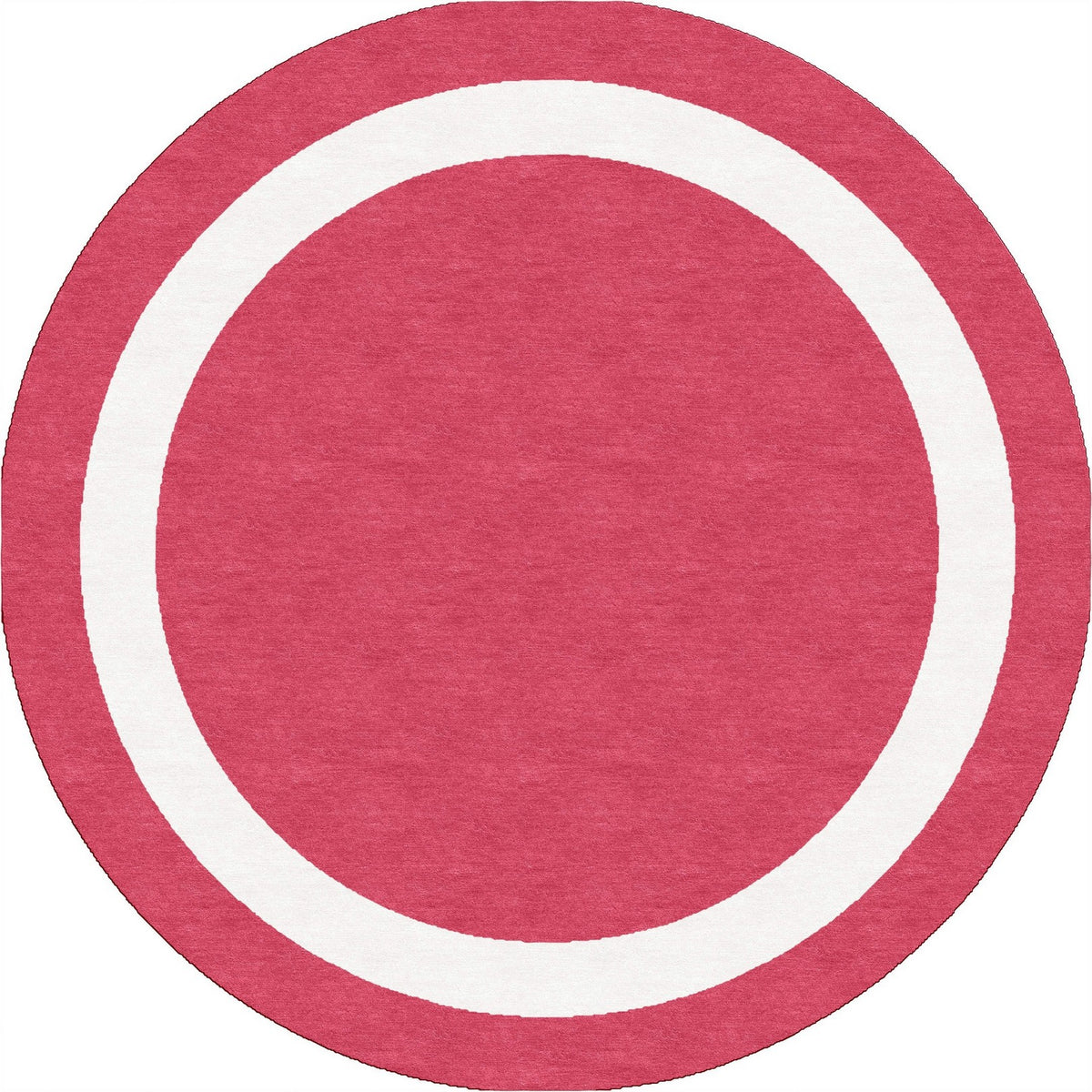 Handmade Hand-Tufted Modern Rug | Double Border Rug in Red