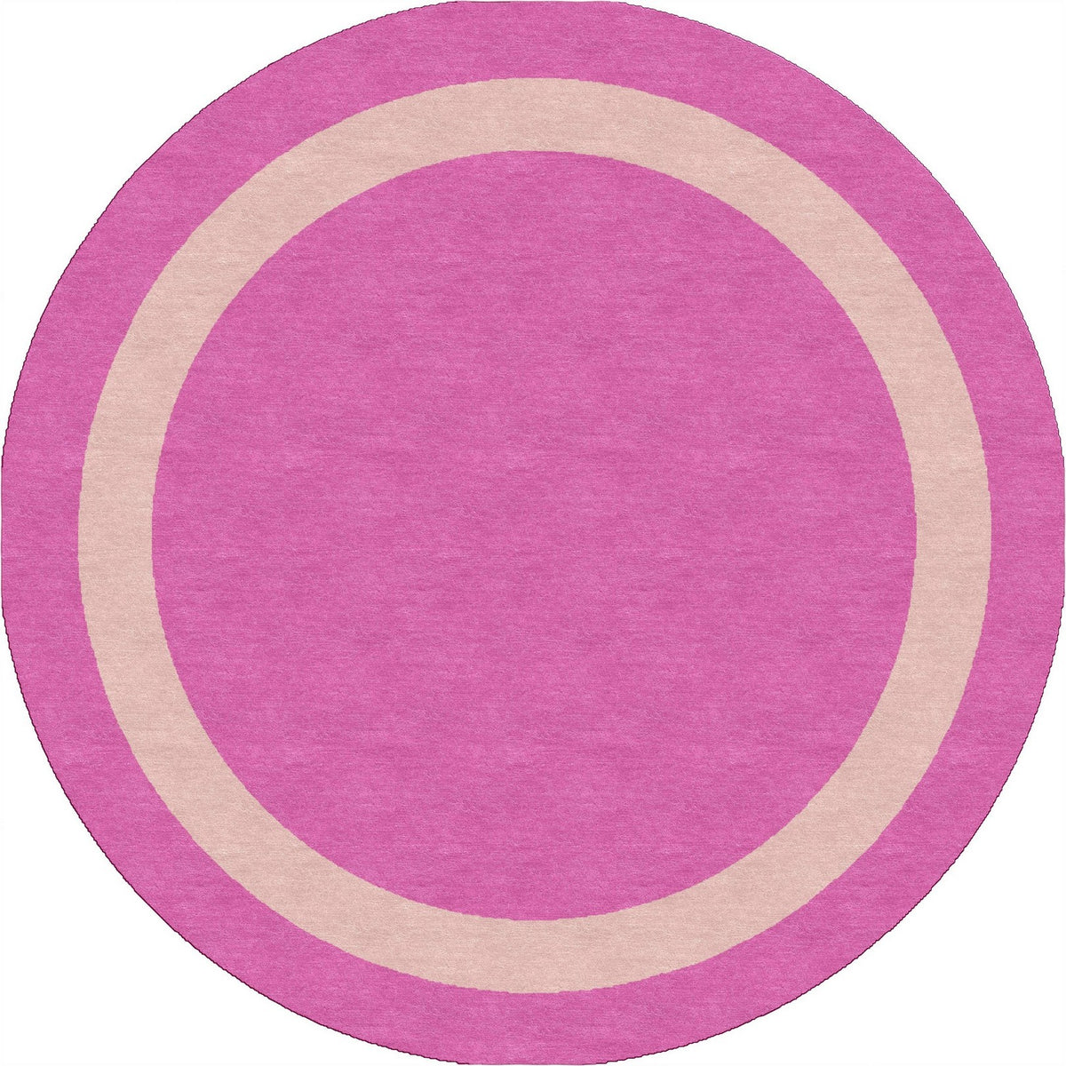 Handmade Hand-Tufted Modern Rug | Double Border Rug in Pink