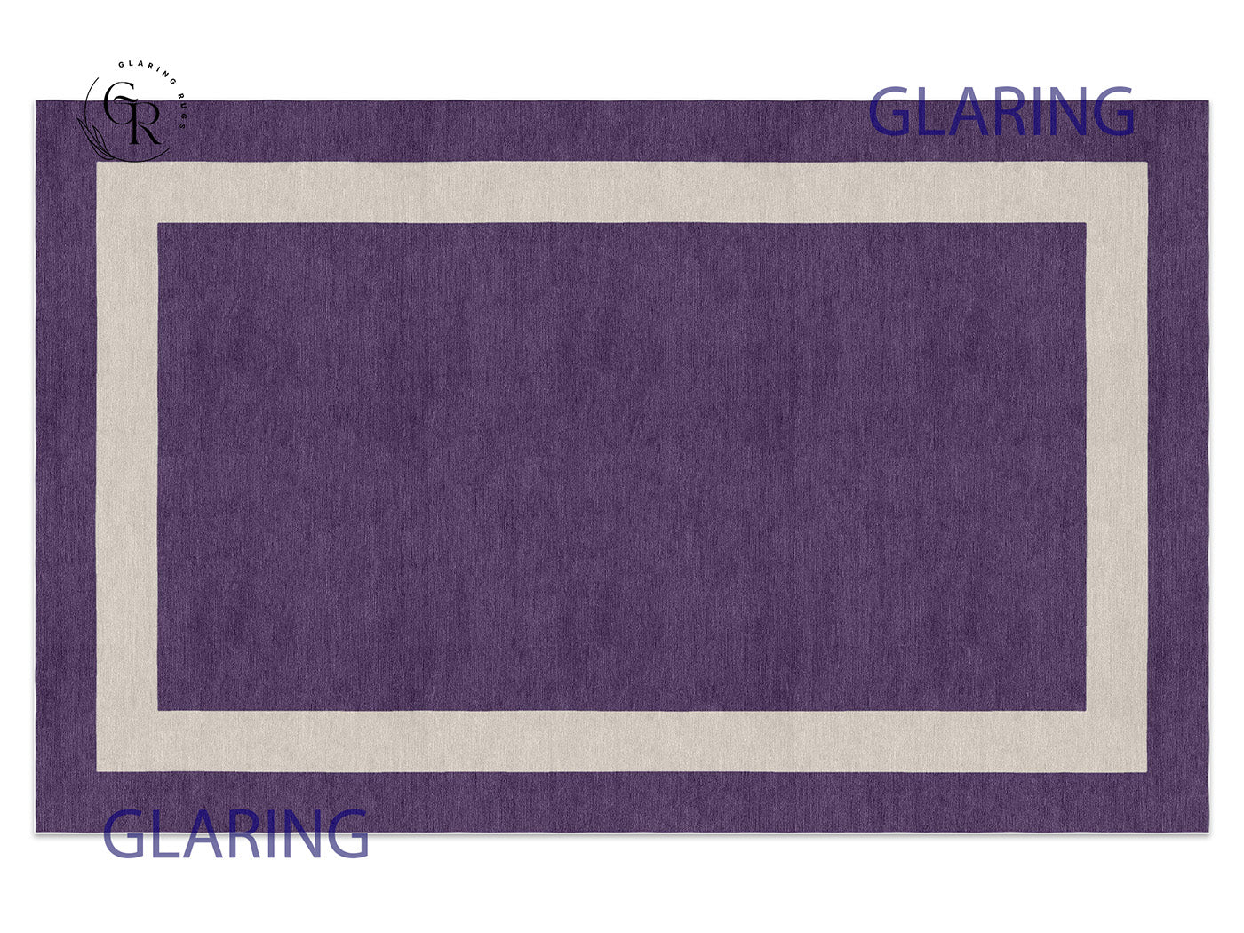Handmade Hand-Tufted Modern Rug | Double Border Rug in Purple