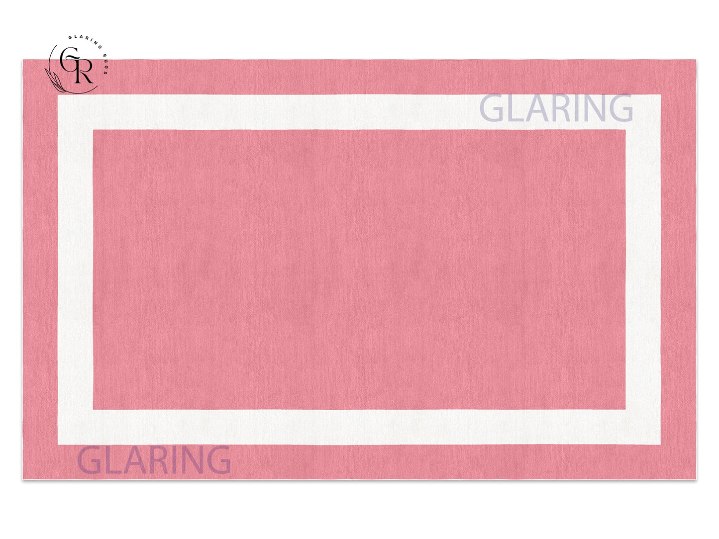 Handmade Hand-Tufted Modern Rug | Double Border Rug in Pink