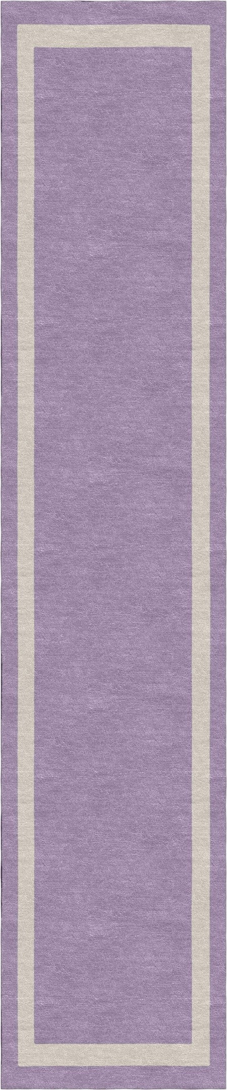 Handmade Hand-Tufted Modern Rug | Double Border Rug in Purple