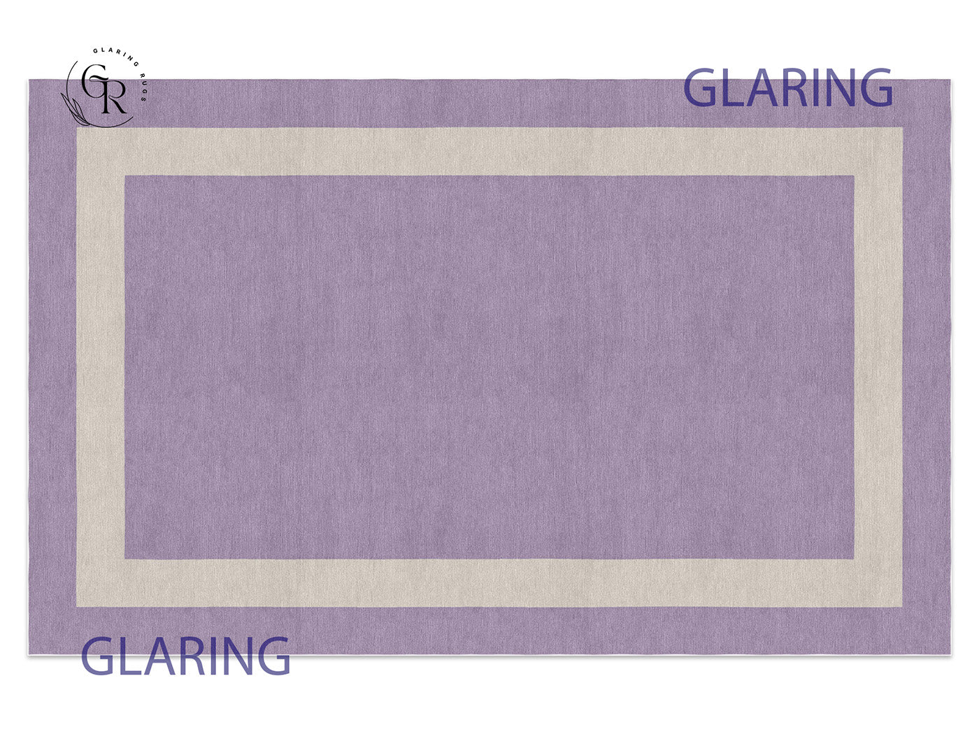 Handmade Hand-Tufted Modern Rug | Double Border Rug in Purple