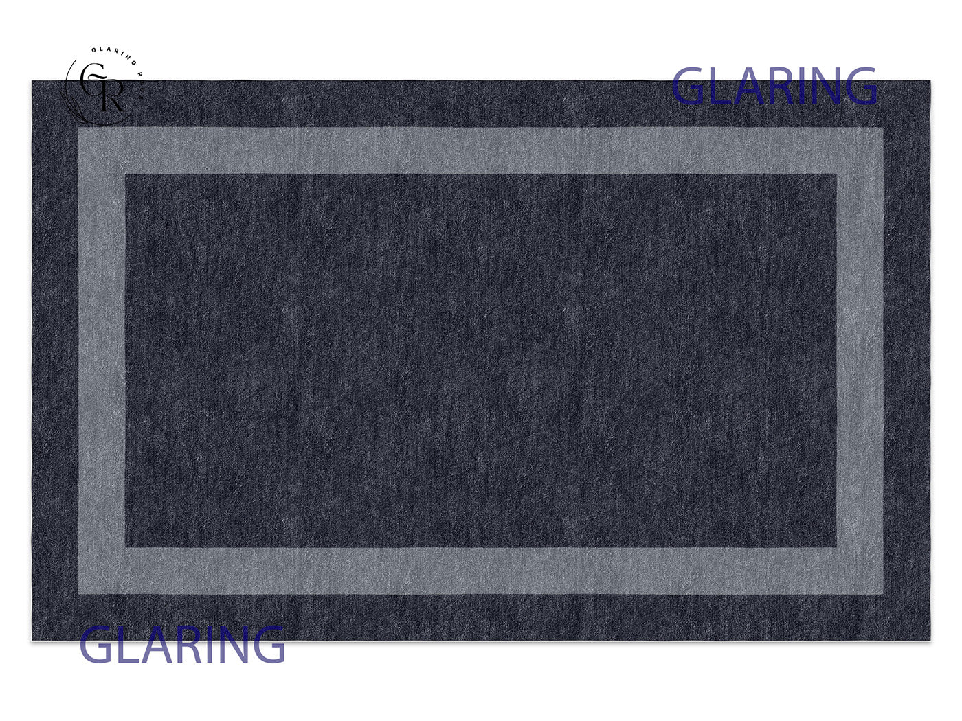 Handmade Hand-Tufted Modern Rug | Double Border Rug in Gray