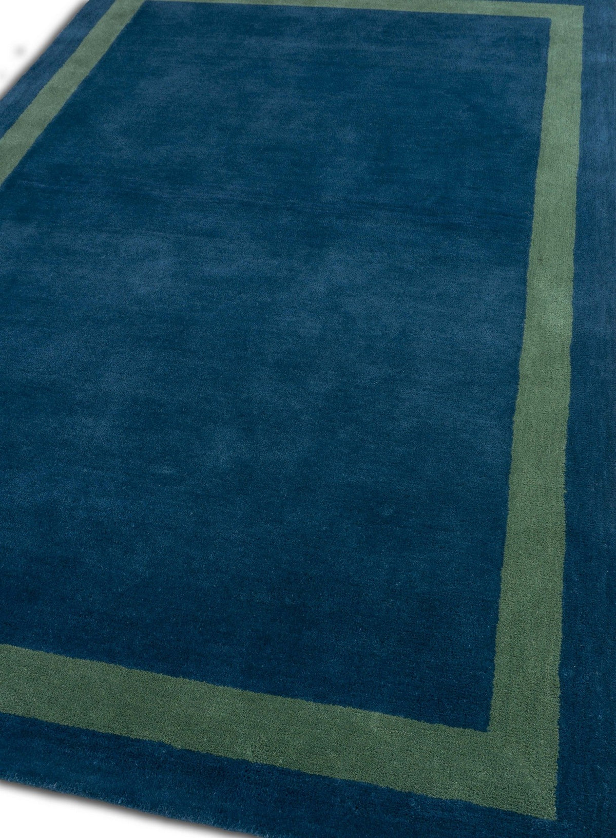 Hand Tufted Modern Rug | Bottle Green Border Area Rug