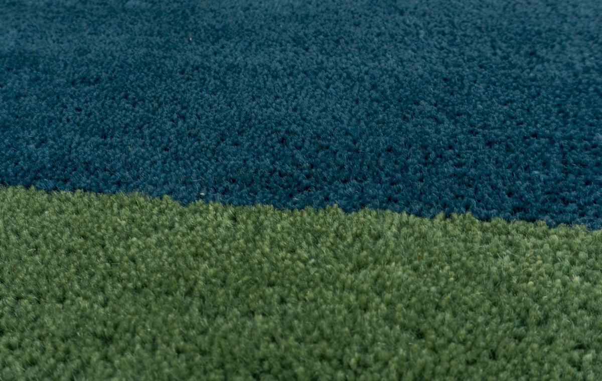 Hand Tufted Modern Rug | Bottle Green Border Area Rug