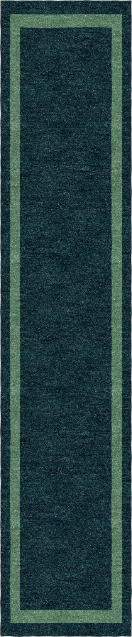 Hand Tufted Modern Rug | Bottle Green Border Area Rug
