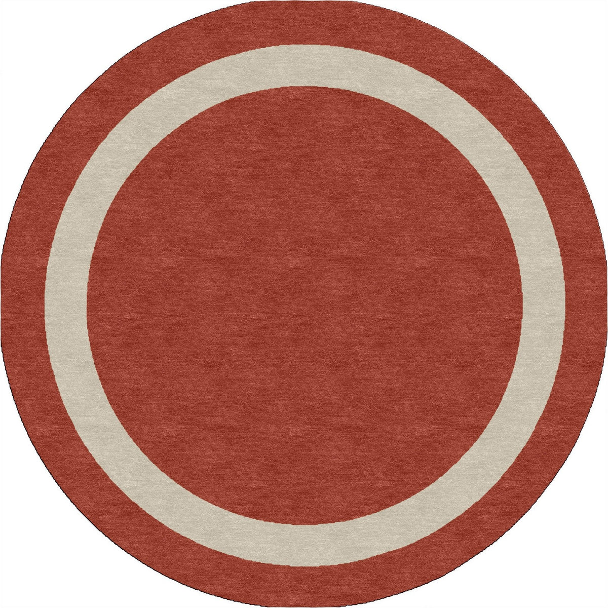 Handmade Hand-Tufted Modern Rug | Double Border Rug in Red