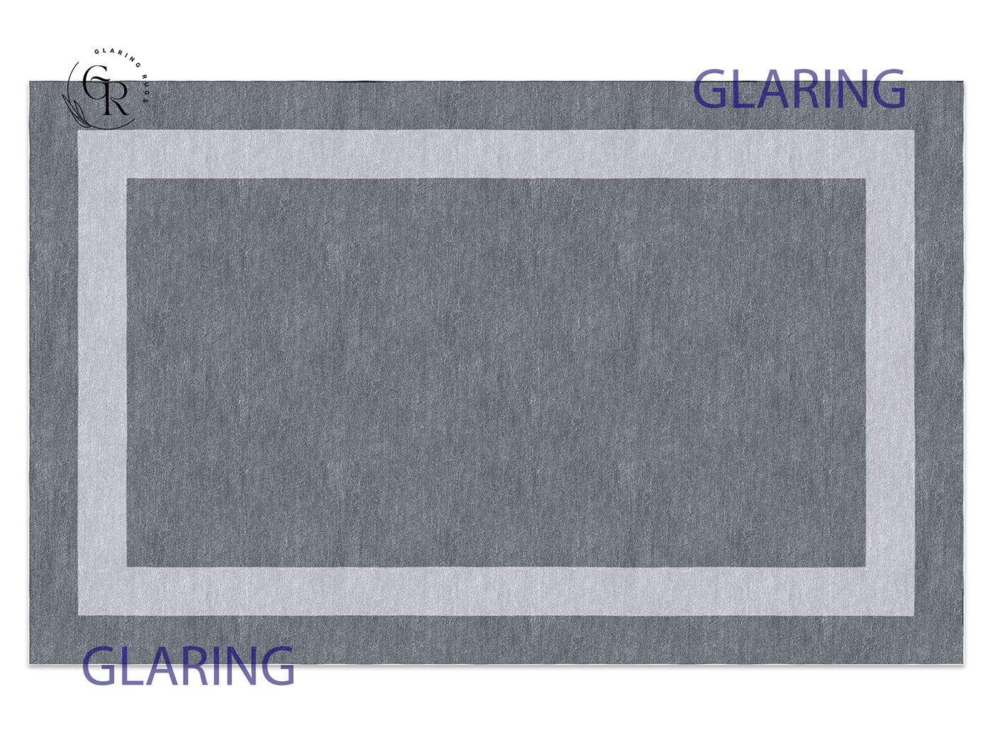 Handmade Hand-Tufted Modern Rug | Double Border Rug in Gray