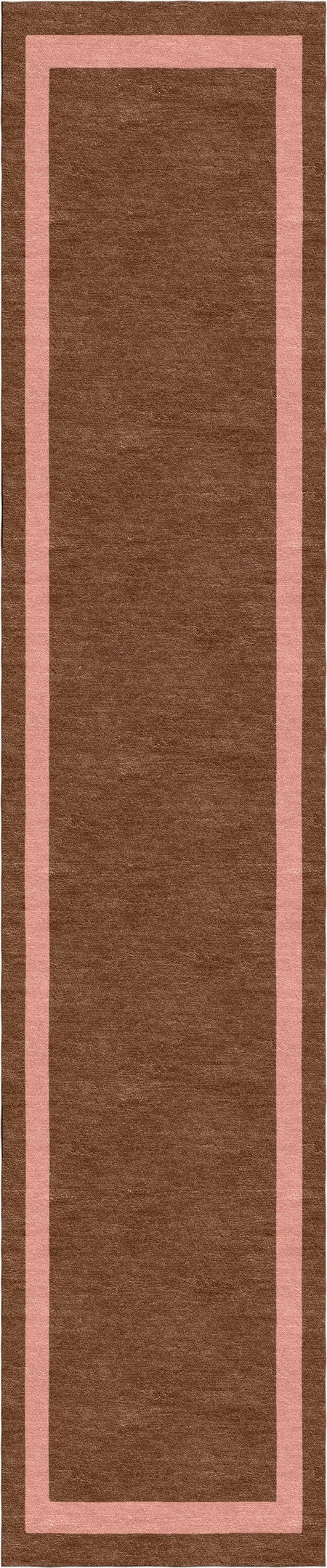 Handmade Hand-Tufted Modern Rug | Double Border Rug in Pink