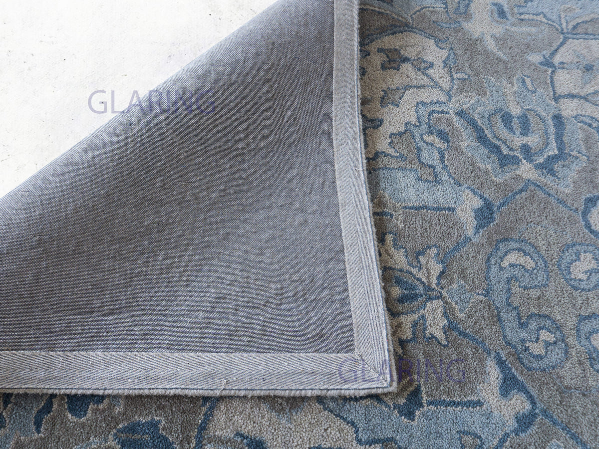Handmade Traditional Rug | Oriental Design in Blue & Beige