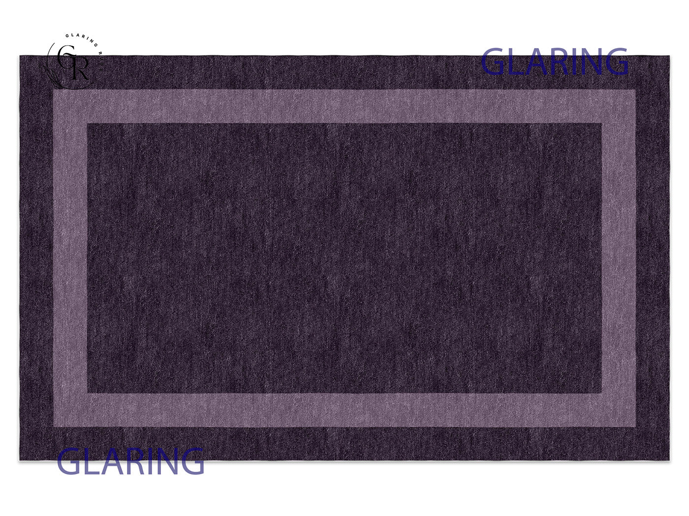 Handmade Hand-Tufted Modern Rug | Double Border Rug in Purple
