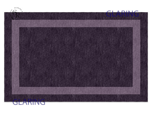 Handmade Hand-Tufted Modern Rug | Double Border Rug in Purple