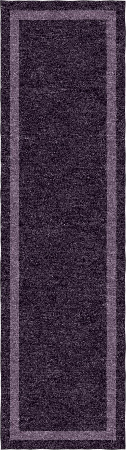 Handmade Hand-Tufted Modern Rug | Double Border Rug in Purple