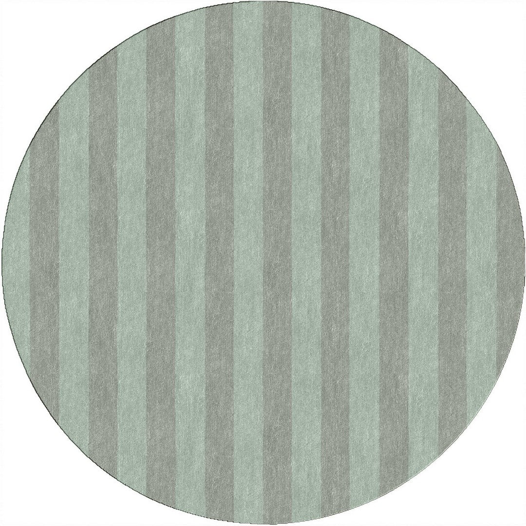 Handmade Hand-Tufted Modern Rug | Vertical Stripes Rug in Teal Green