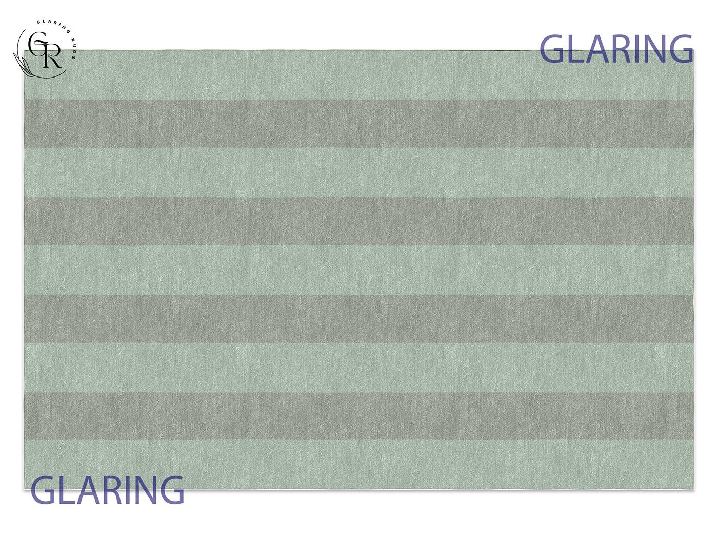 Handmade Hand-Tufted Modern Rug | Vertical Stripes Rug in Teal Green