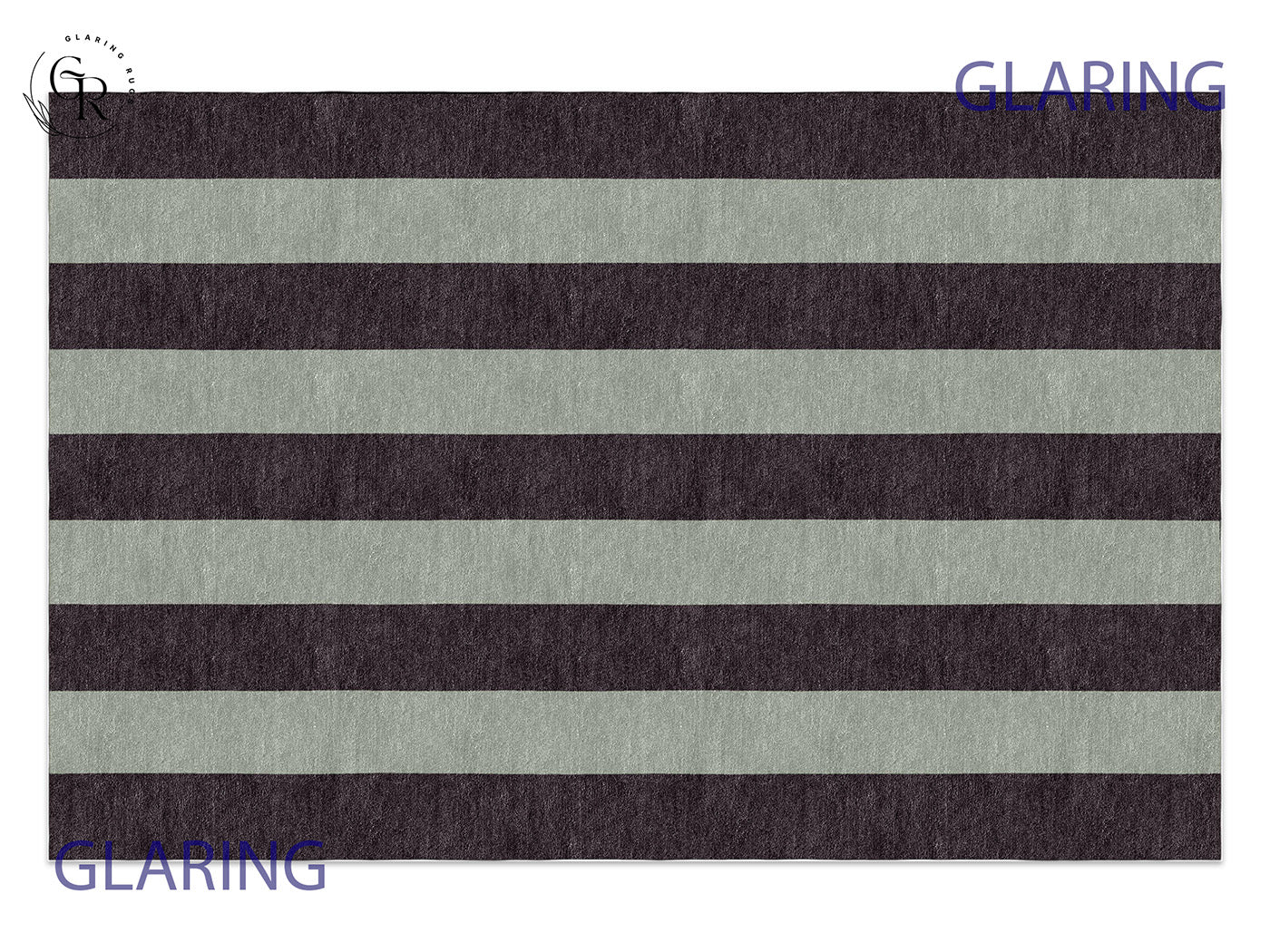 Handmade Hand-Tufted Modern Rug | Vertical Stripes Rug in Brown