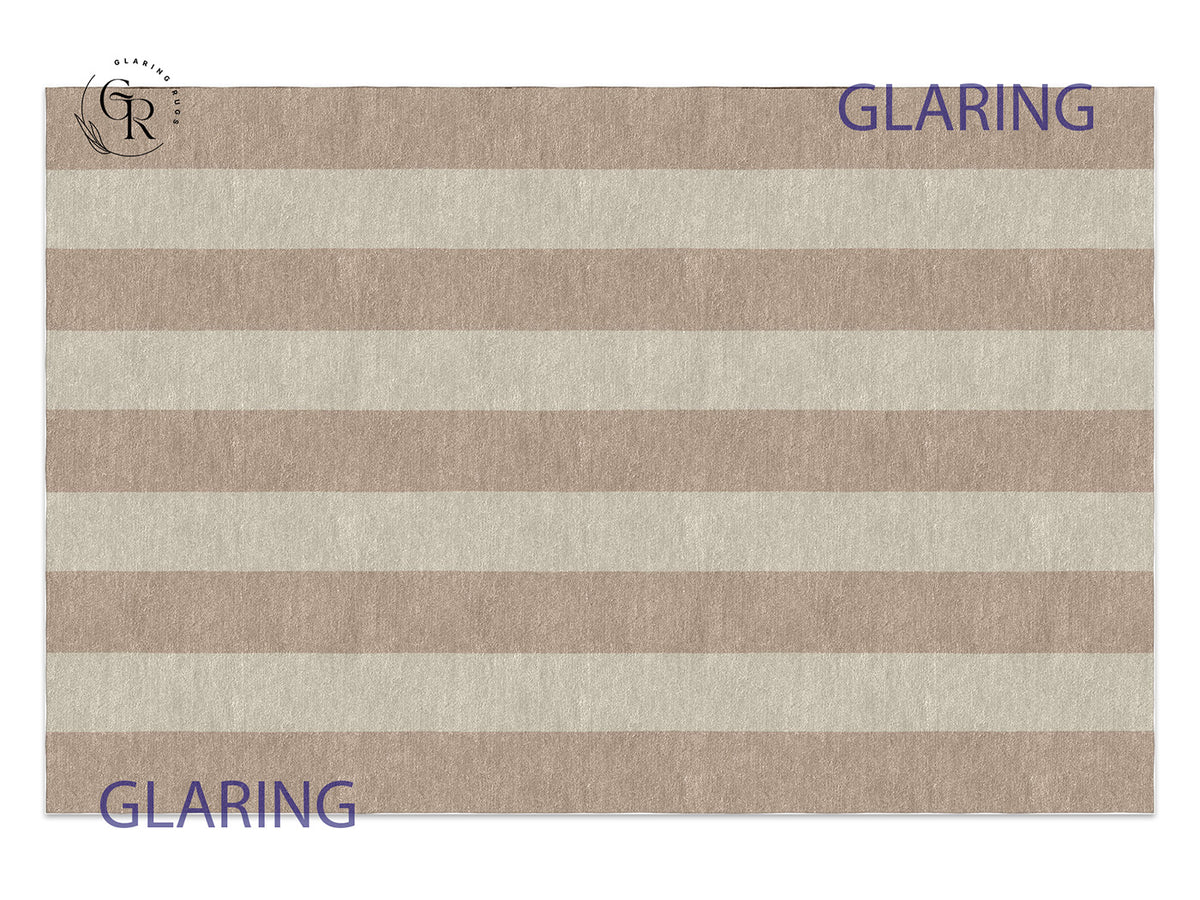 Handmade Hand-Tufted Modern Rug | Vertical Stripes Rug in Ivory
