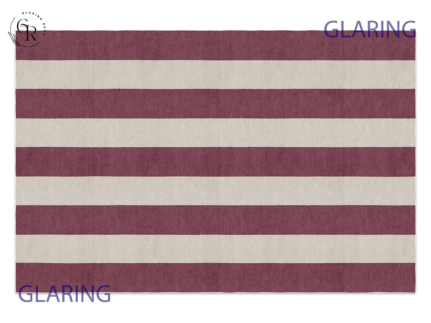 Handmade Hand-Tufted Modern Rug | Vertical Stripes Rug in Purple