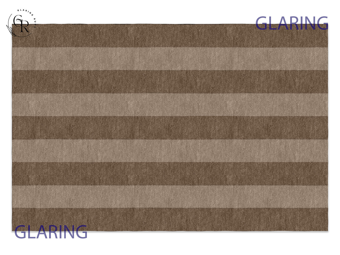 Handmade Hand-Tufted Modern Rug | Vertical Stripes Rug in Brown