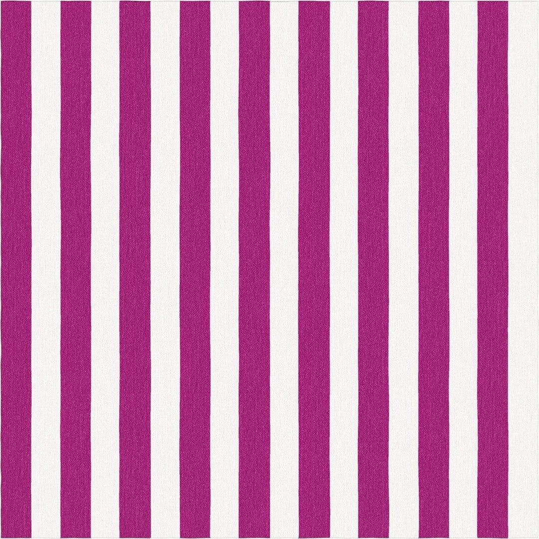 Purple Striped Rug with vertical purple and white stripes, showcasing a modern geometric design for stylish decor.