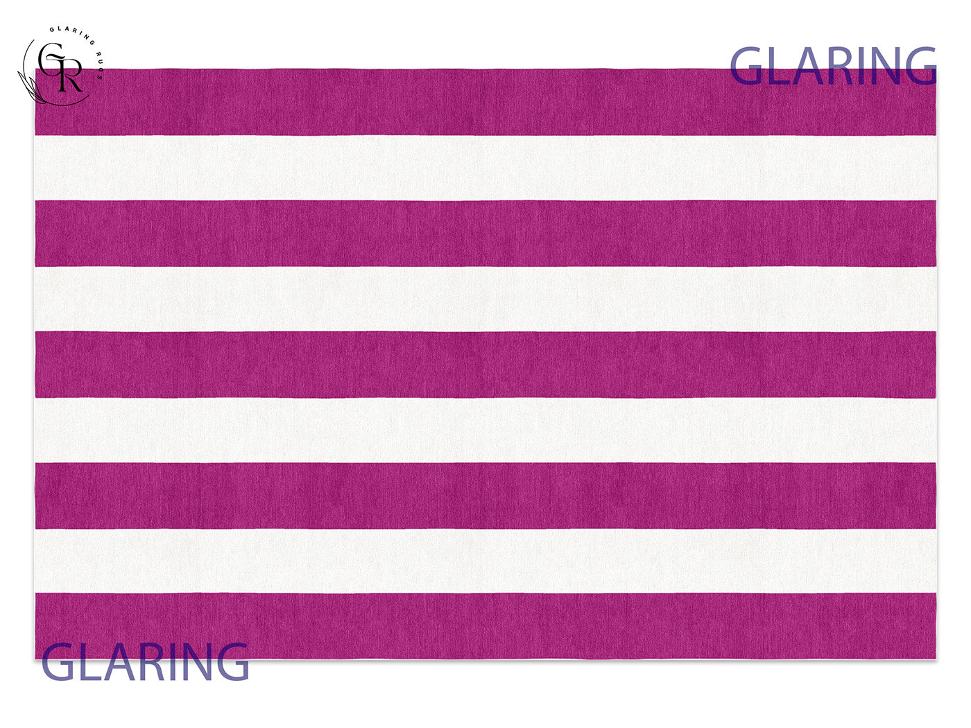 Handmade Hand-Tufted Modern Rug | Vertical Stripes Rug in Purple