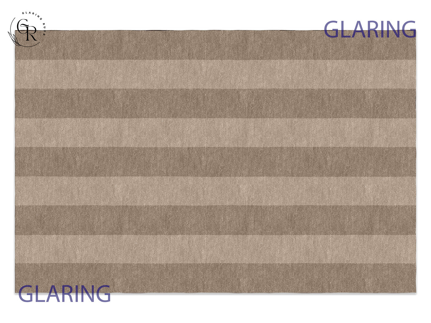 Handmade Hand-Tufted Modern Rug | Vertical Stripes Rug in Brown