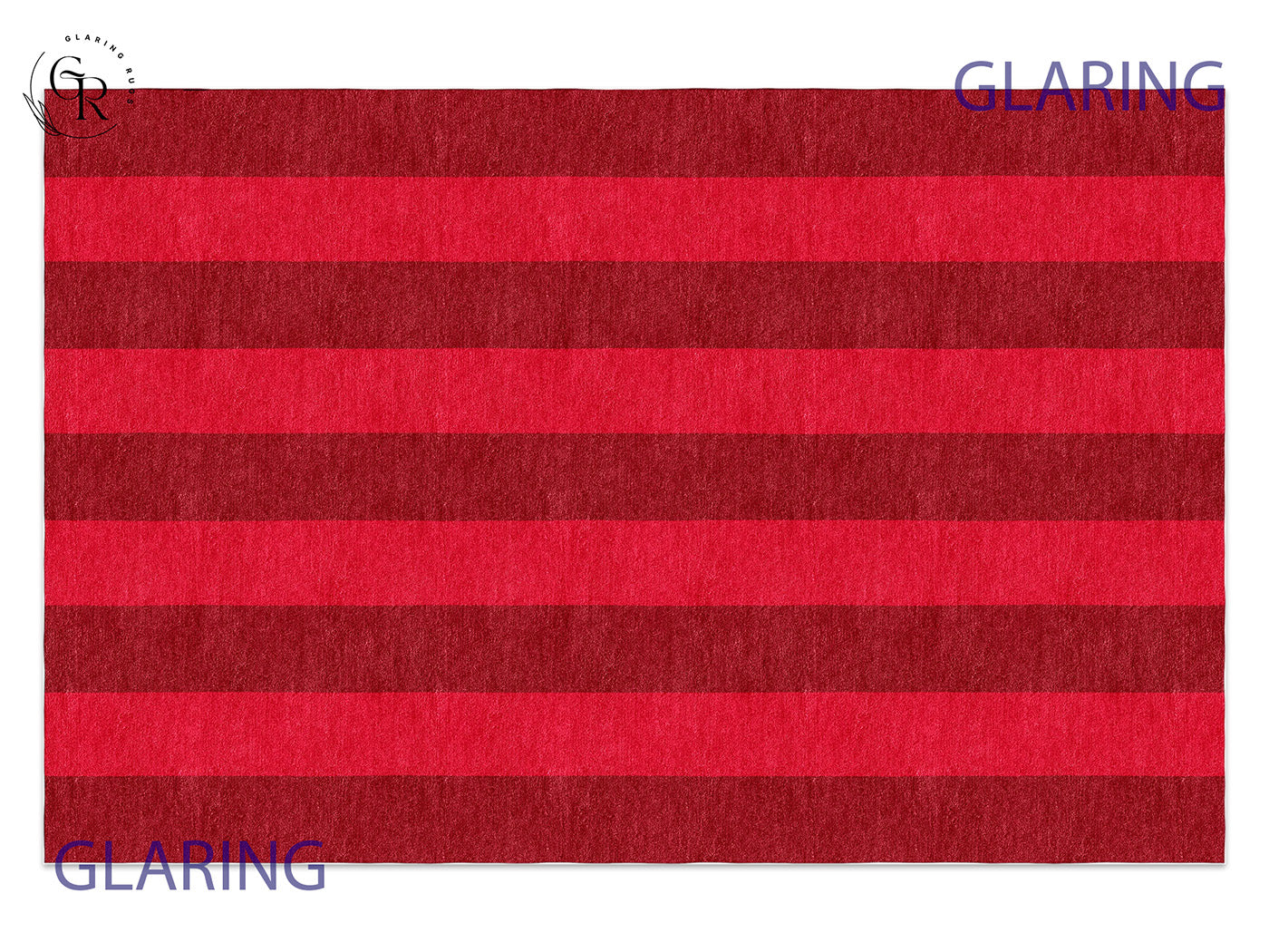 Handmade Hand-Tufted Modern Rug | Vertical Stripes Rug in Red