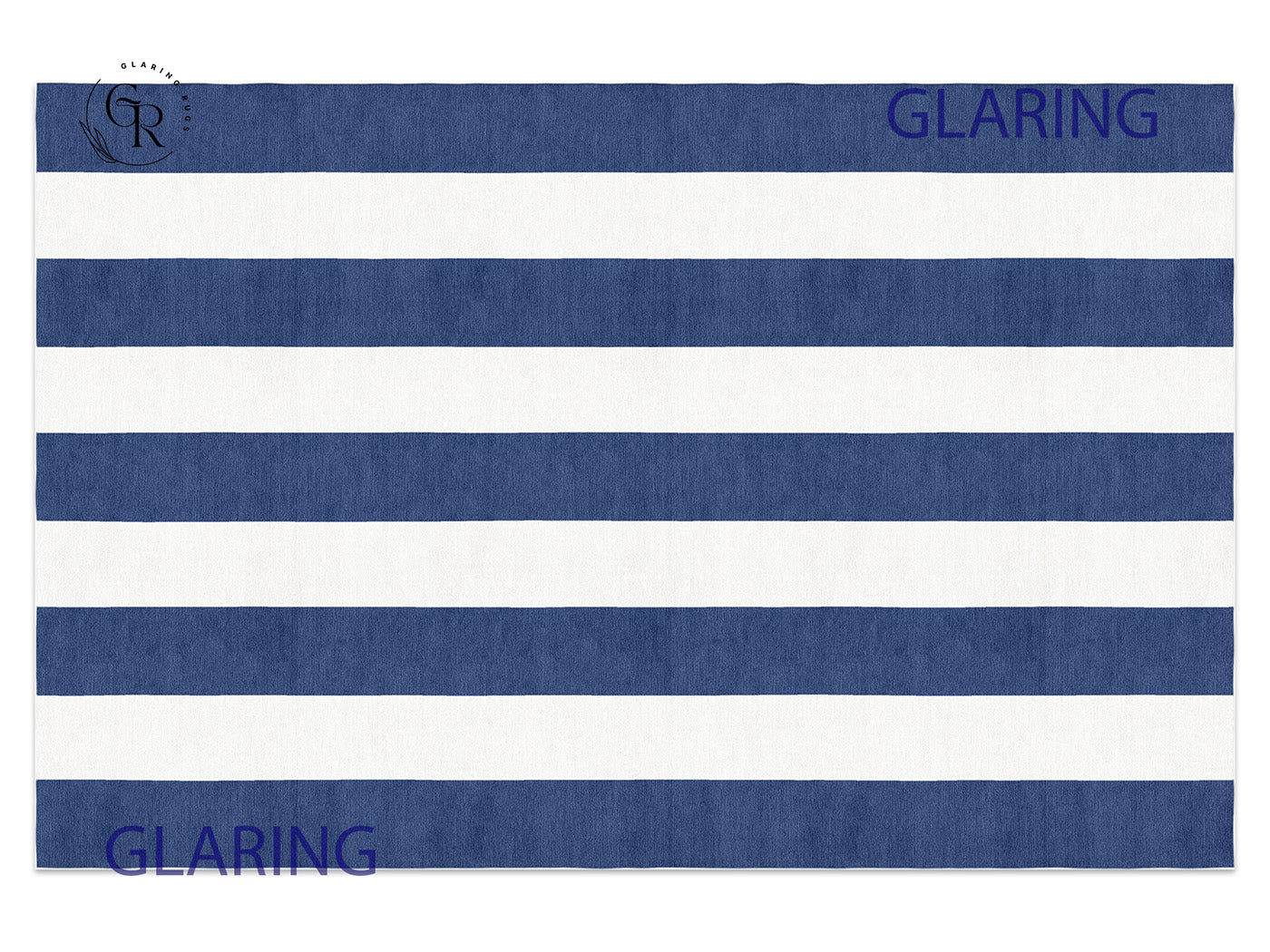 Handmade Hand-Tufted Modern Rug | Vertical Stripes Rug in Blue