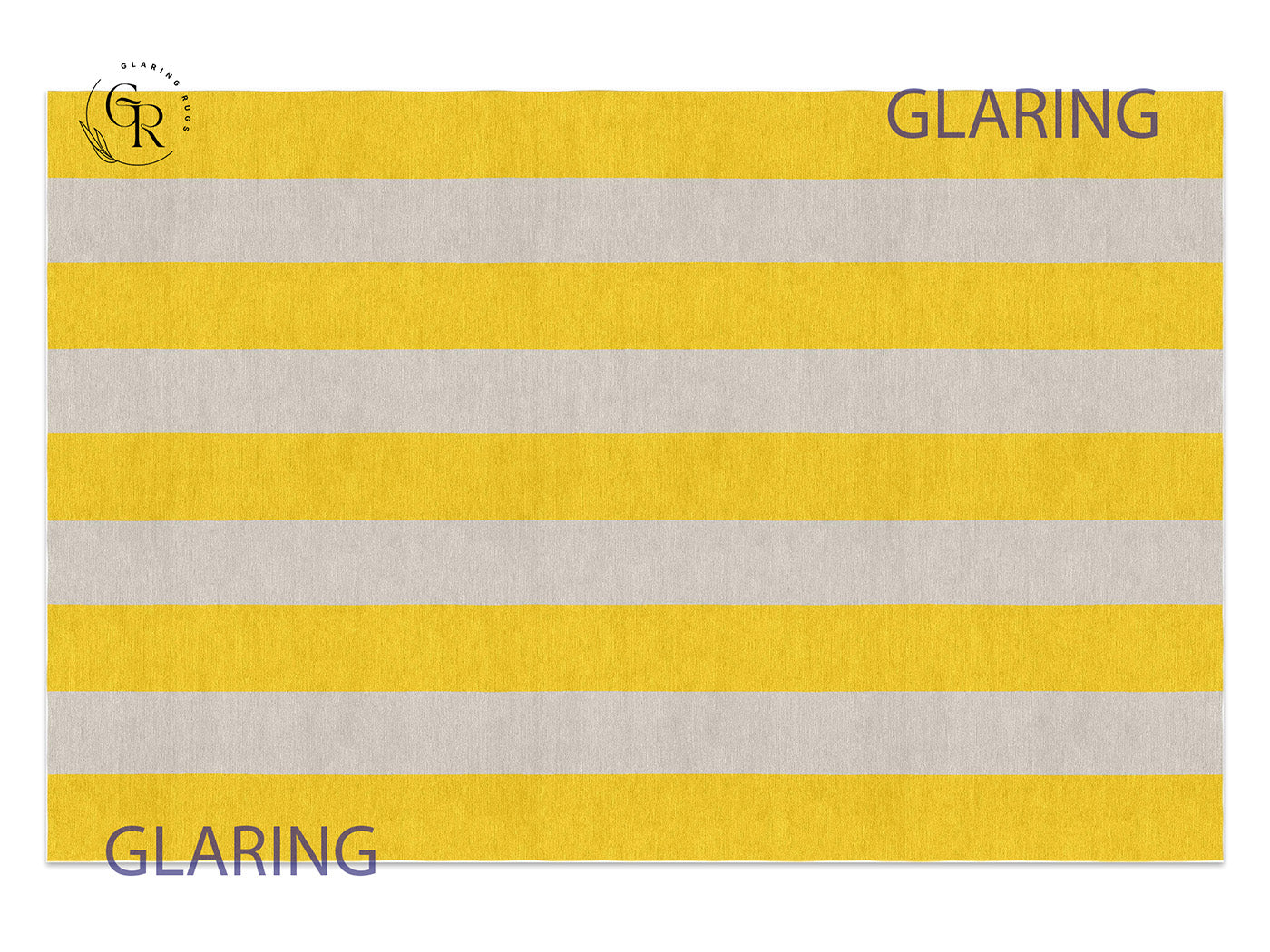 Handmade Hand-Tufted Modern Rug | Vertical Stripes Rug in Yellow