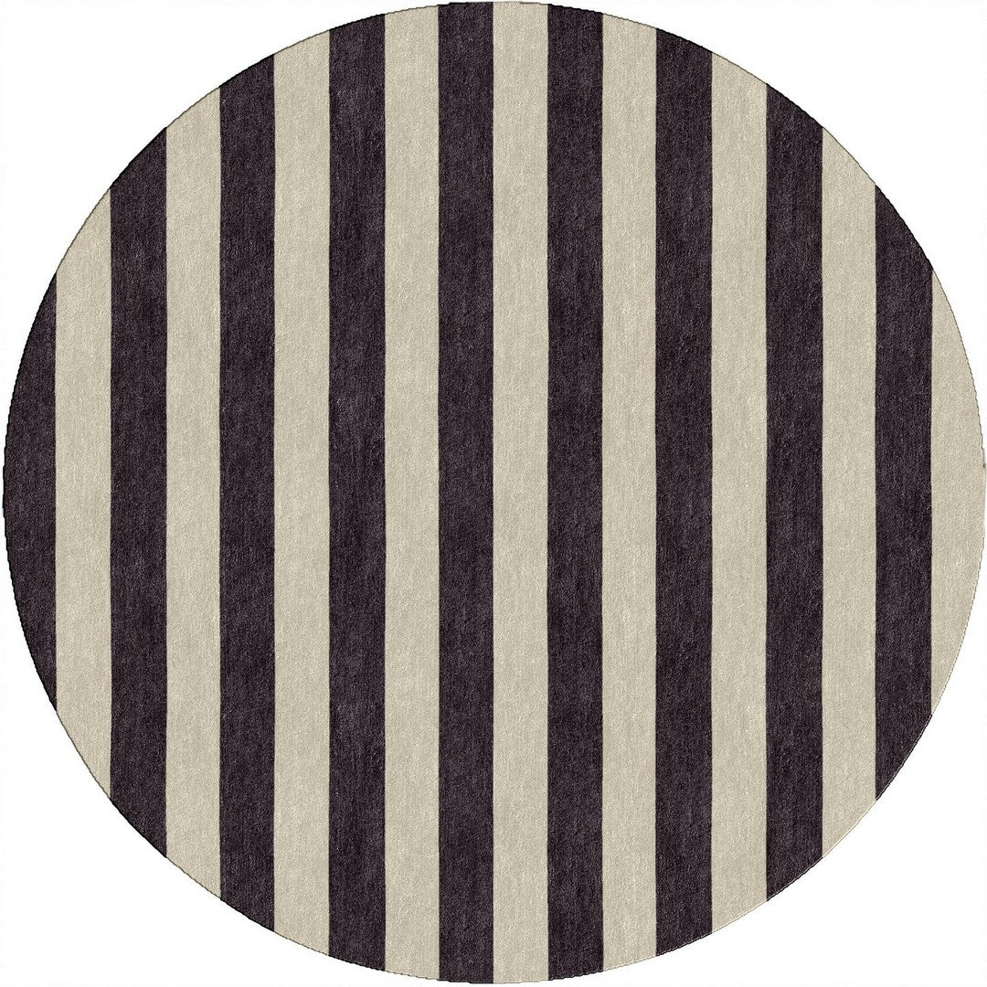 Handmade Hand-Tufted Modern Rug | Vertical Stripes Rug in Ivory