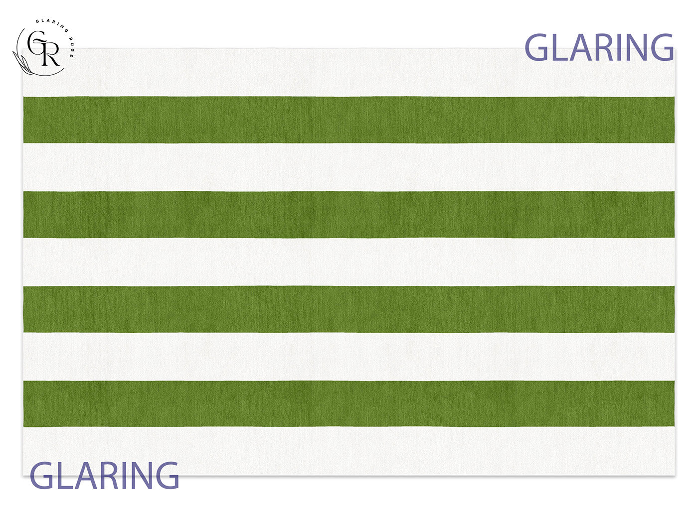 Handmade Hand-Tufted Modern Rug | Vertical Stripes Rug in Green