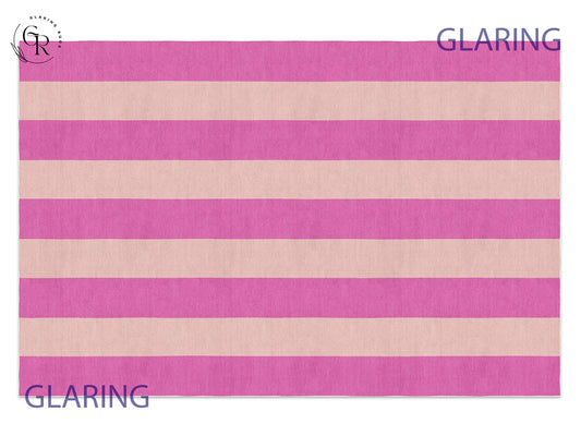Handmade Hand-Tufted Modern Rug | Vertical Stripes Rug in Pink
