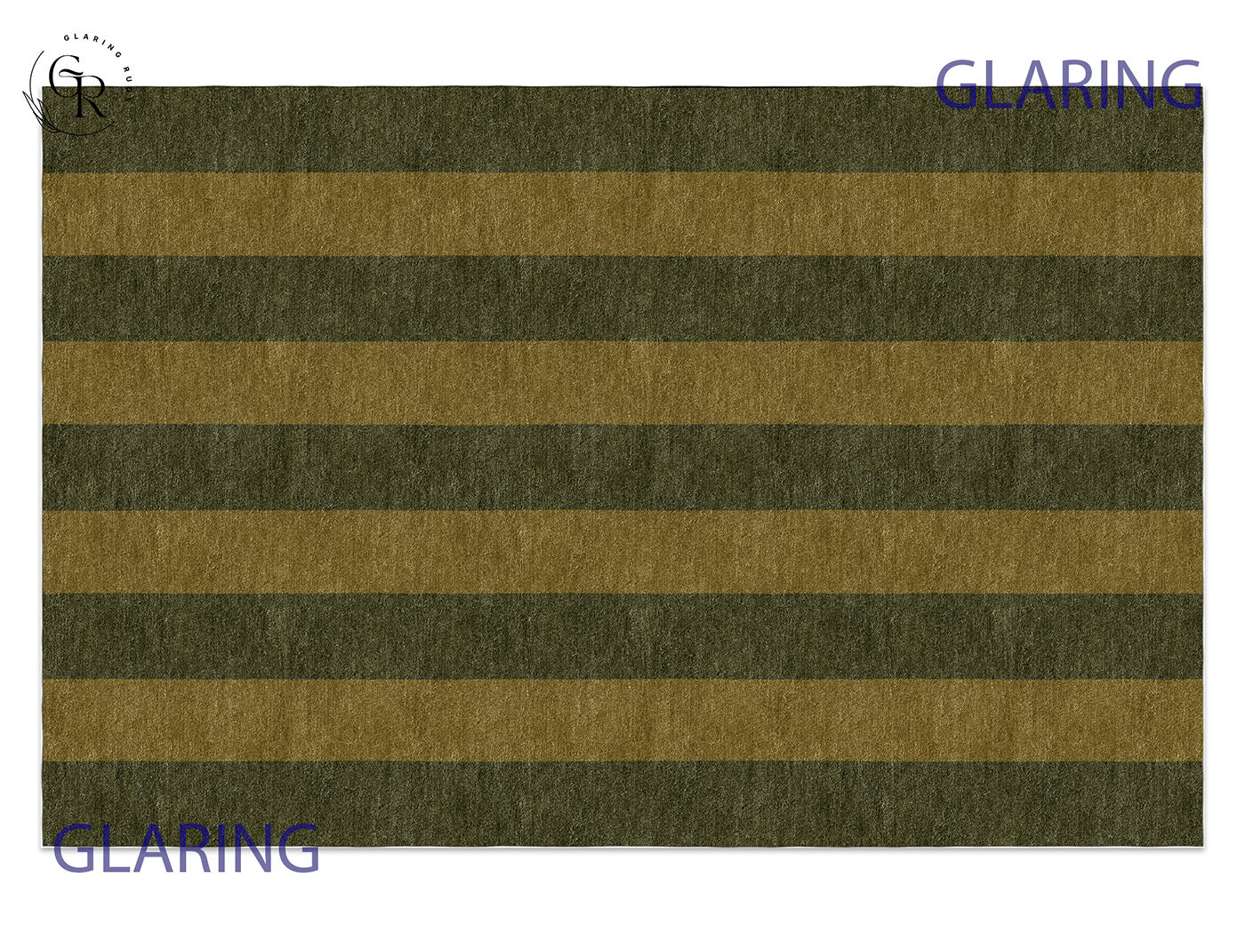 Handmade Hand-Tufted Modern Rug | Vertical Stripes Rug in Green