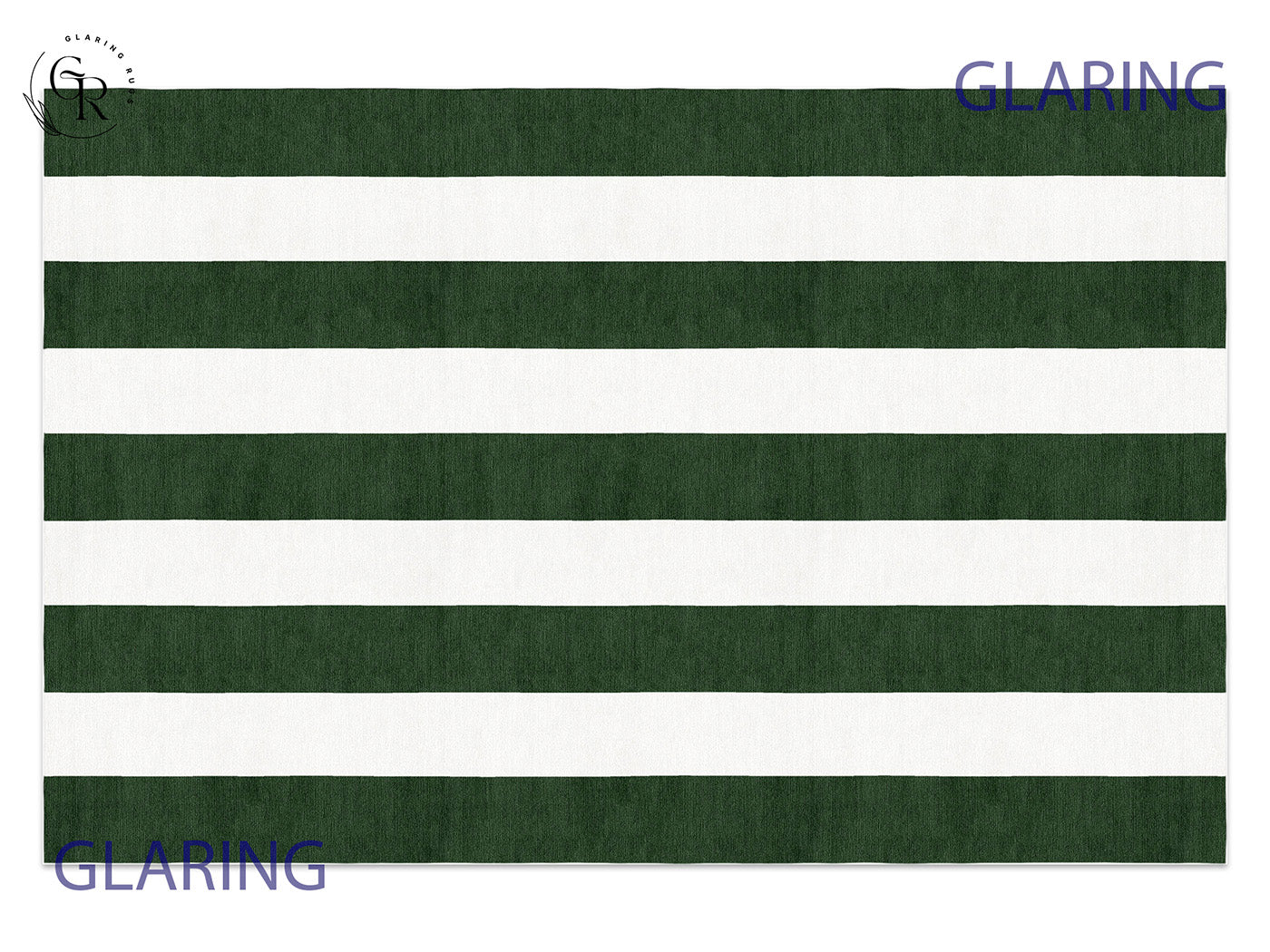 Handmade Hand-Tufted Modern Rug | Vertical Stripes Rug in Green