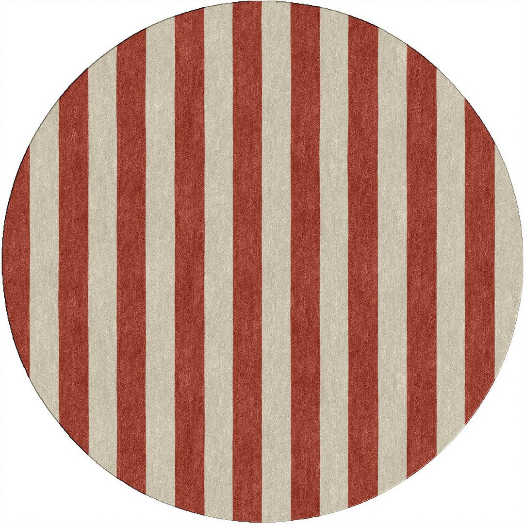 Handmade Hand-Tufted Modern Rug | Vertical Stripes Rug in Red