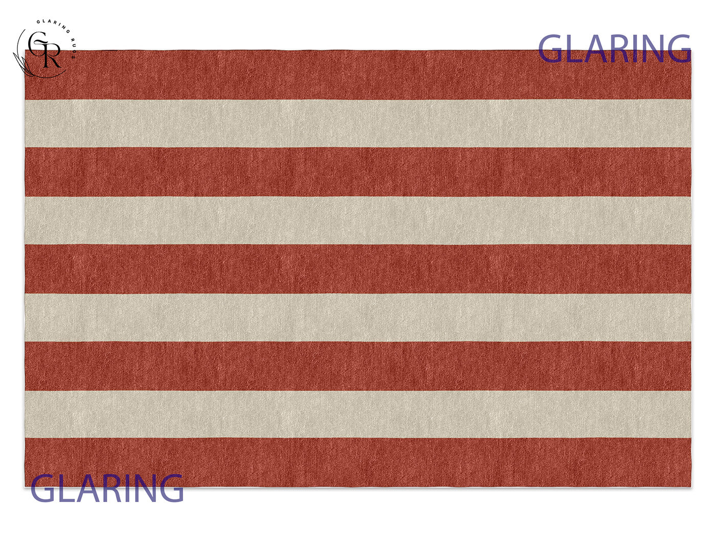 Handmade Hand-Tufted Modern Rug | Vertical Stripes Rug in Red