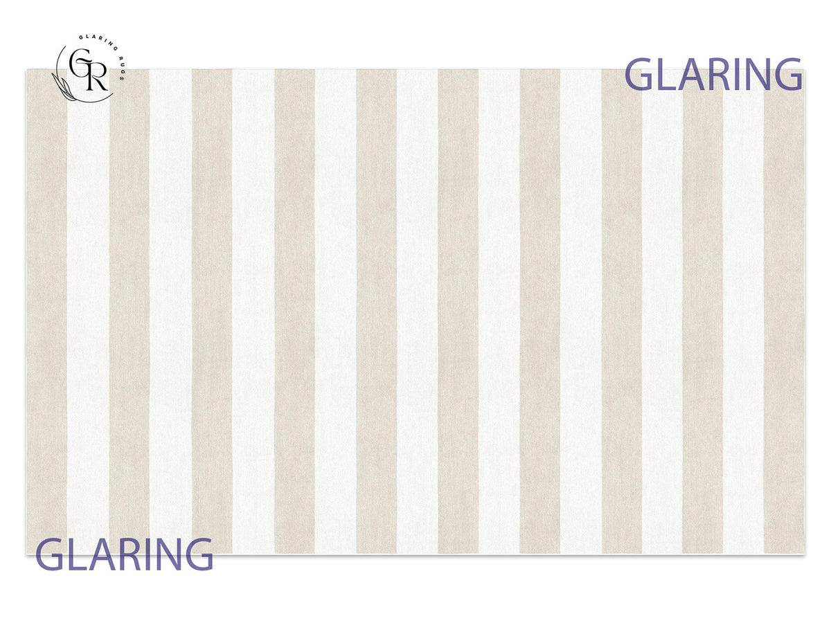 Handmade Hand-Tufted Modern Rug | Horizontal Stripes Rug in Gray
