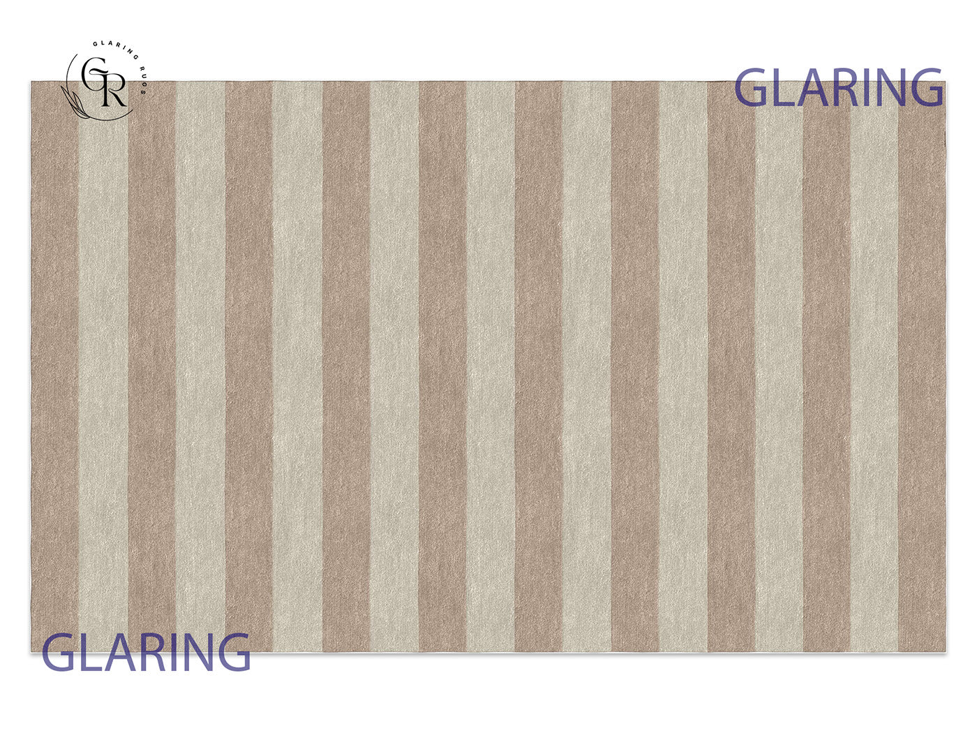 Handmade Hand-Tufted Modern Rug | Horizontal Stripes Rug in Ivory