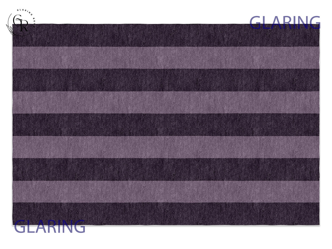 Handmade Hand-Tufted Modern Rug | Vertical Stripes Rug in Purple