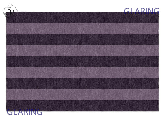 Handmade Hand-Tufted Modern Rug | Vertical Stripes Rug in Purple