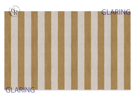 Handmade Hand-Tufted Modern Rug | Horizontal Stripes Rug in Ivory
