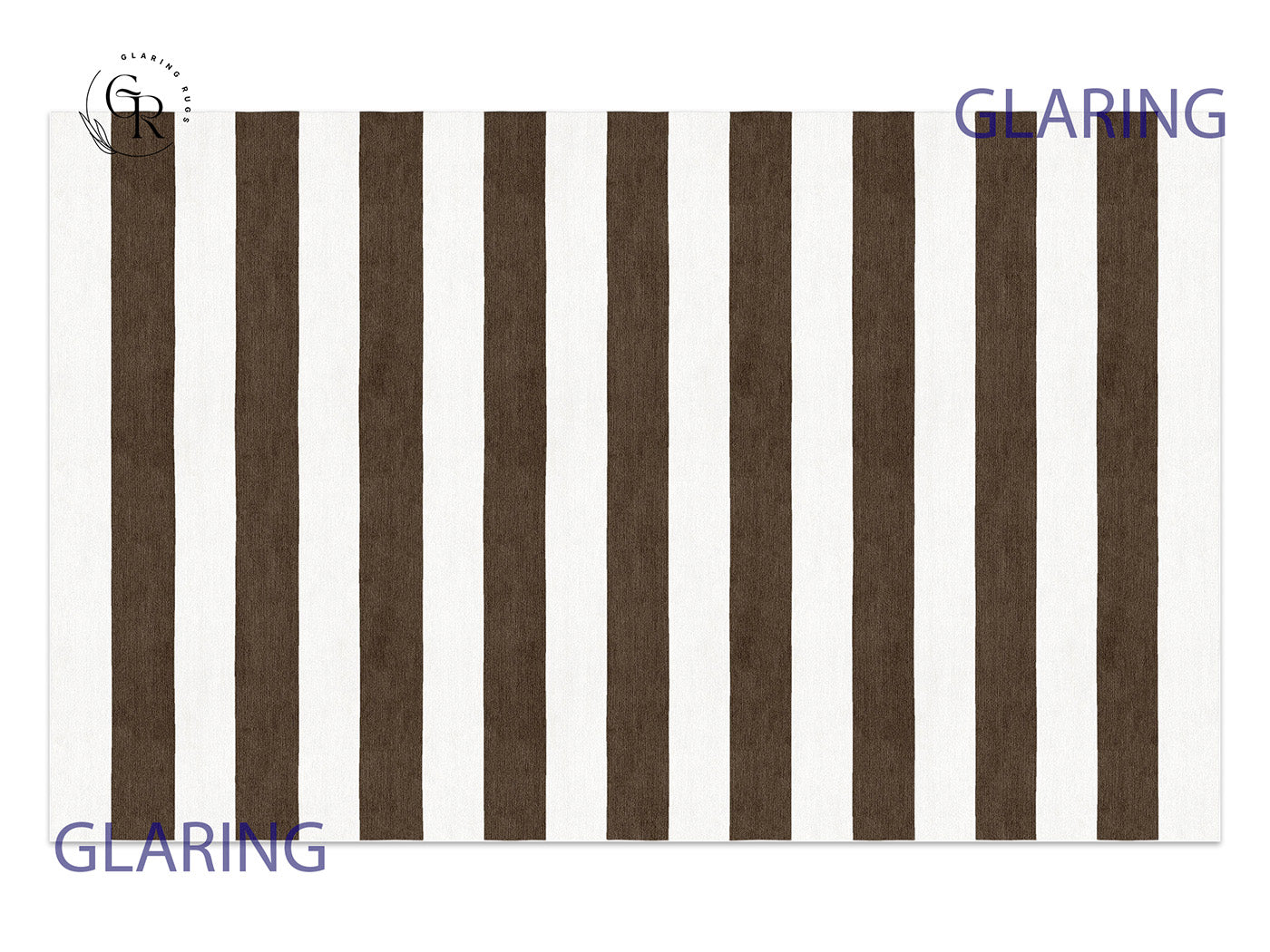 Handmade Hand-Tufted Modern Rug | Horizontal Stripes Rug in Brown