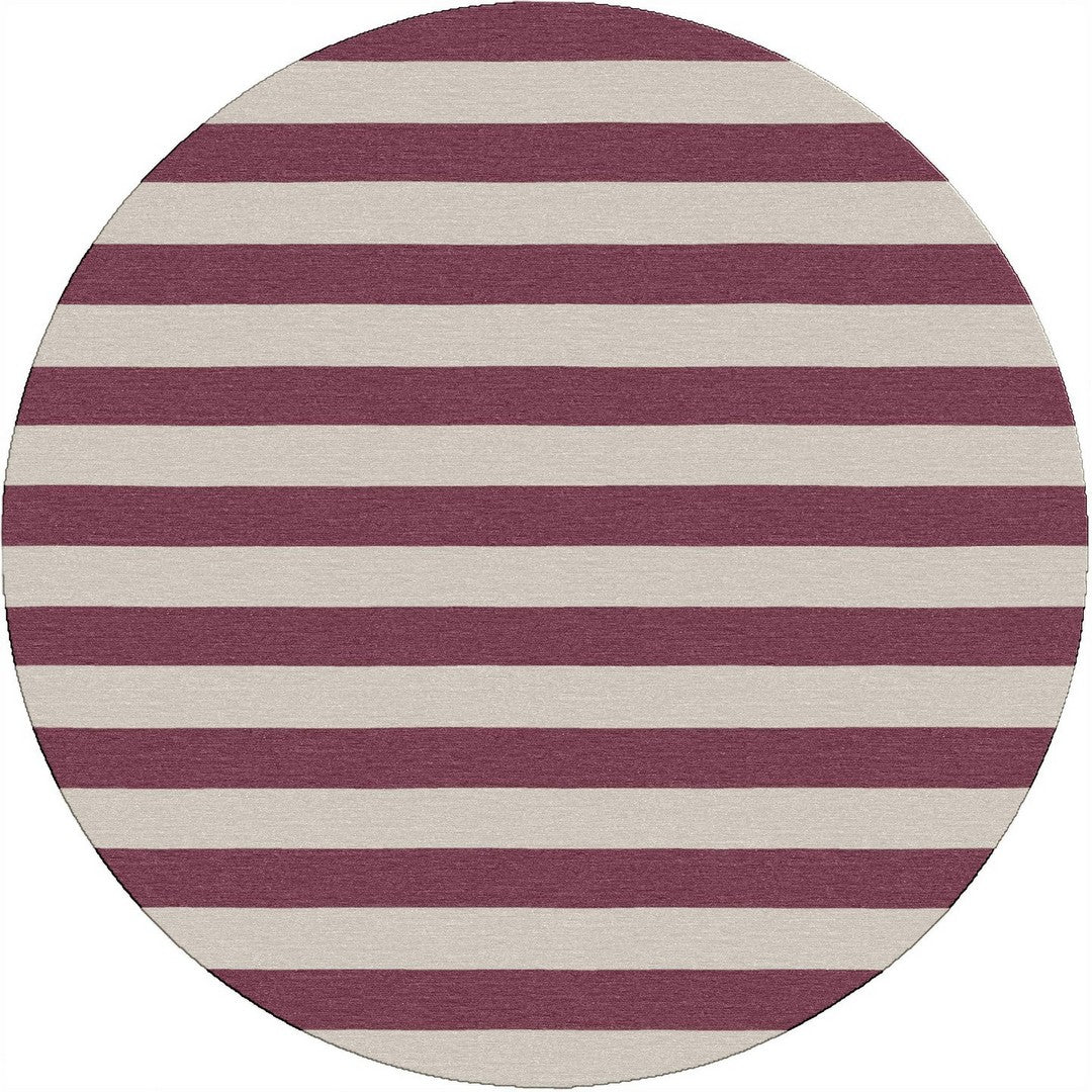 Handmade Hand-Tufted Modern Rug | Horizontal Stripes Rug in Purple