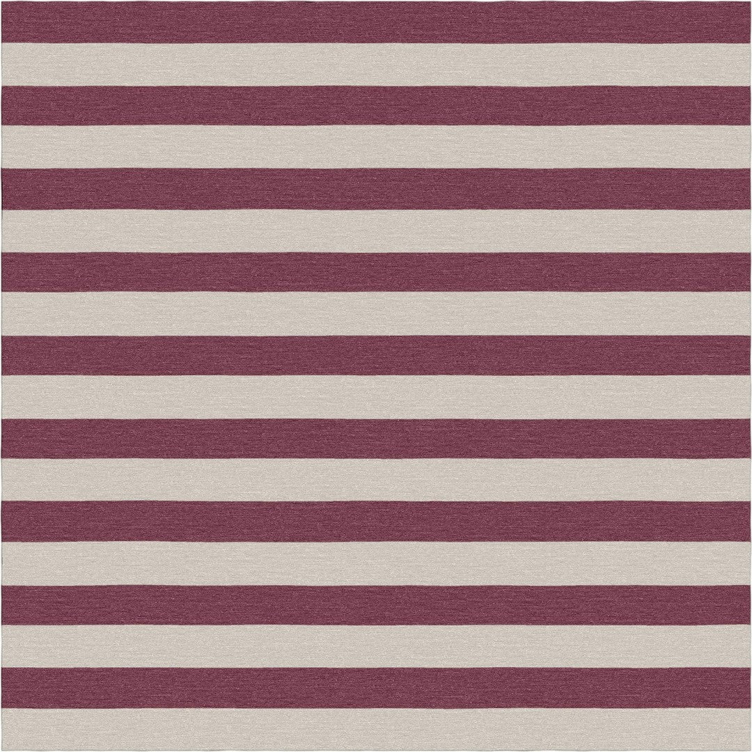 Handmade Hand-Tufted Modern Rug | Horizontal Stripes Rug in Purple