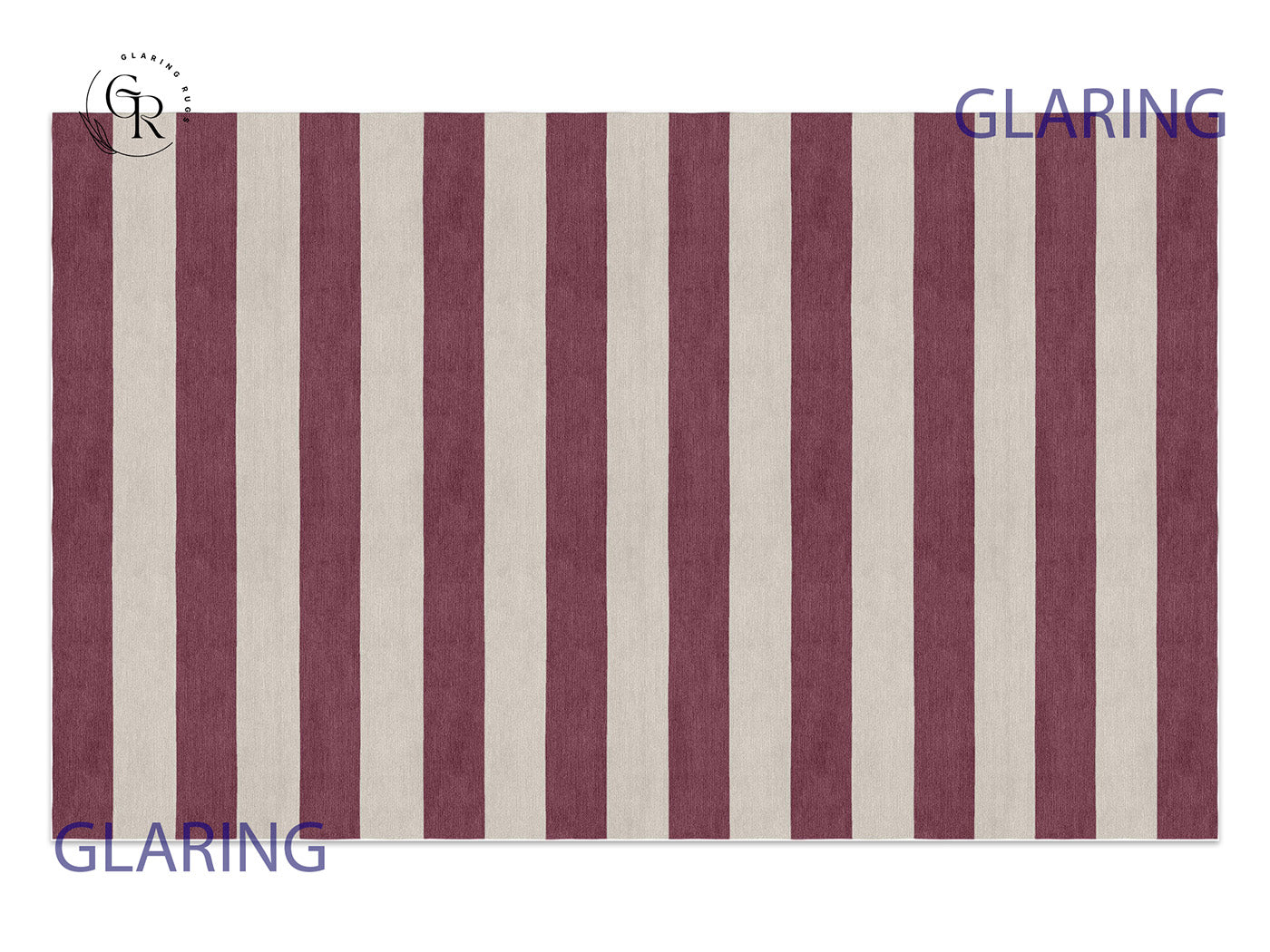 Handmade Hand-Tufted Modern Rug | Horizontal Stripes Rug in Purple